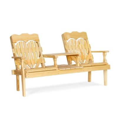 Wood HB Heart Settee