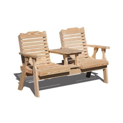 Wood Cross Back Settee