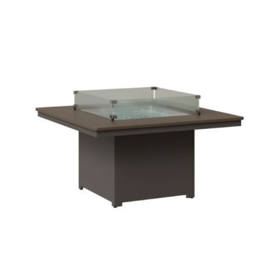 Numa 47" Sq Fire Pit Hammered Top
