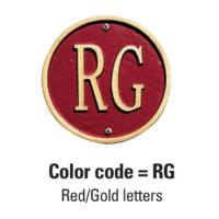 Red with Gold Letters