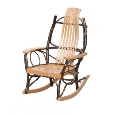 Flat Arm Oak Rocker