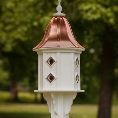 14” Octagon Bird Villa w/ Bell Roof & Copper Portals