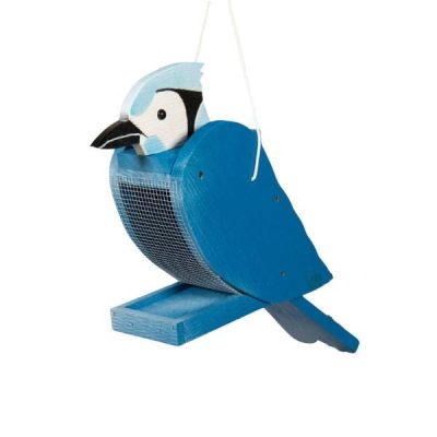 Wood Blue Jay Bird Feeder