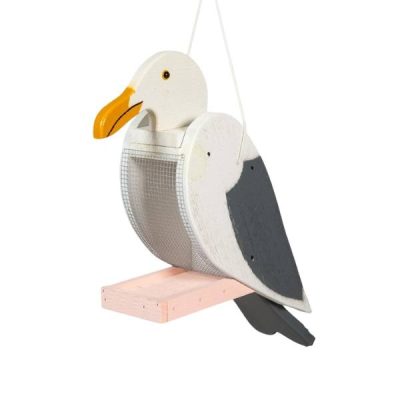 Wood Seagull Bird Feeder
