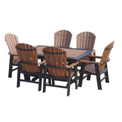 44" x 72" Table Set w/ Adirondack Chairs