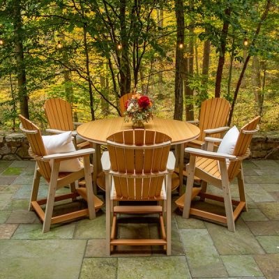 60" Round Great Bay Table Set Counter Ht- 6 Chairs
