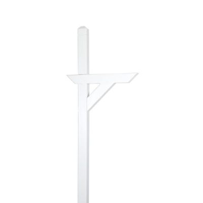 White Wooden Mailbox Post