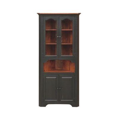 Large Corner Cupboard With Glass